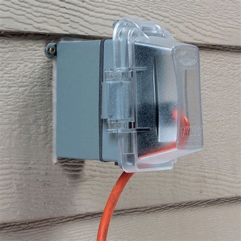 electric boxes in yard|outside electrical plug box.